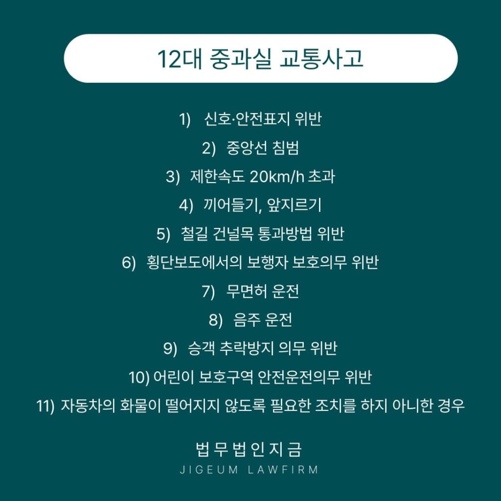 군인 교통사고 12대 중과실 사고