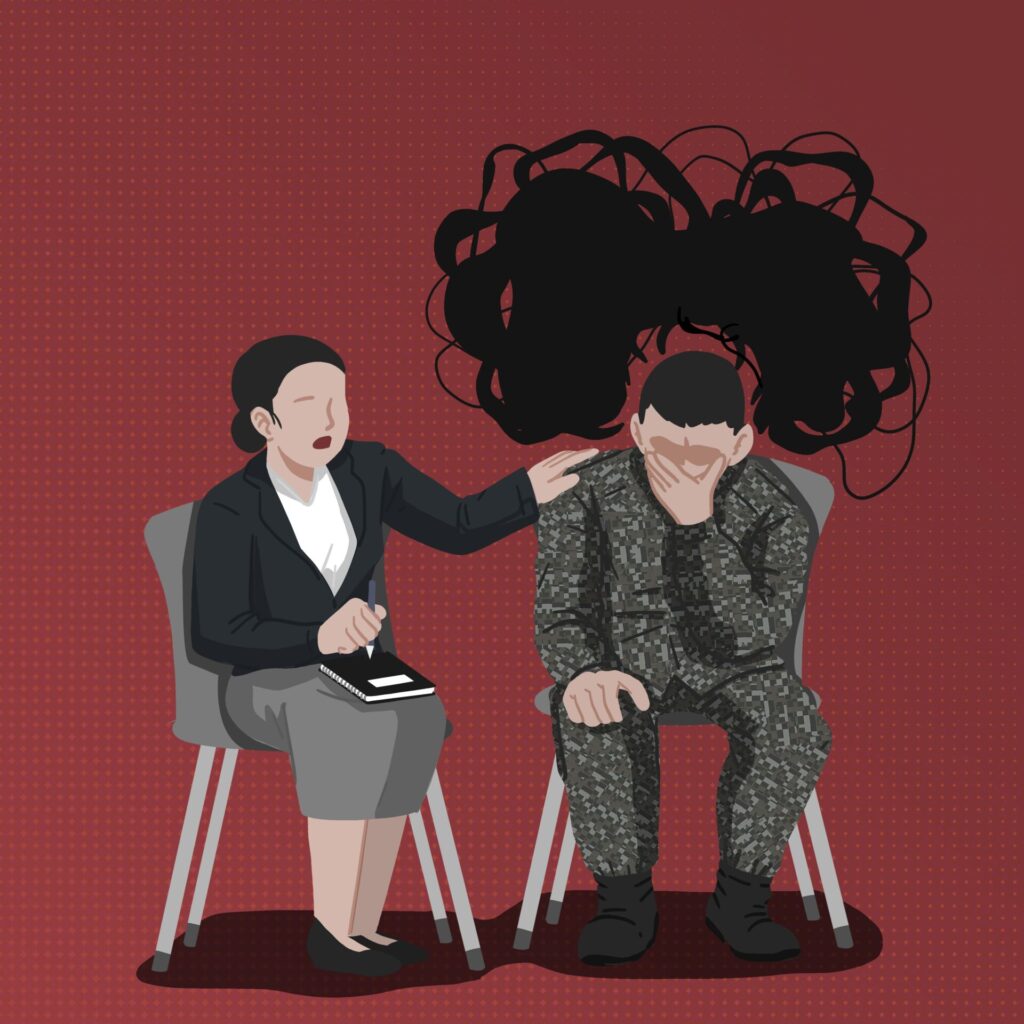 군대 술 징계-괴로워하는군인-3